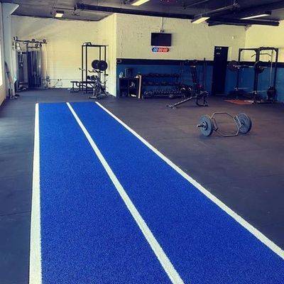Yeşil 15mm Yığın Yüksekli Yapay Çim Çim Çarşafı Ticari Spor Salonu için Özel Zemin