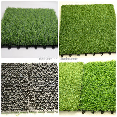 Yapay çim fayansları 30x30cm 3cm Yüksek Samanlık Yeşil İç ve Dış Kapı için Uygun