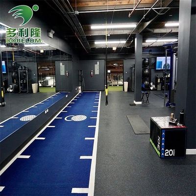 Kapalı spor eğitimi koşuşturma kızak pist spor salonu için yapay halı çim fitness zemini