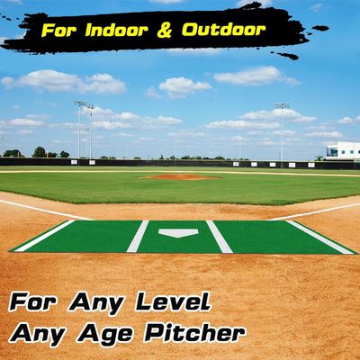 Beyzbol Batting Mat İçeride Dışarıda Eğitim için 15mm Yığın Yüksekliği 3/16 Inch Ölçüsü