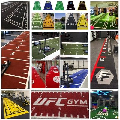 3/16&quot; Boyutlu Sanal Çim Spor Salonu Fitness Zemini Yeşil Kırmızı Siyah Mavi Beyaz Pembe