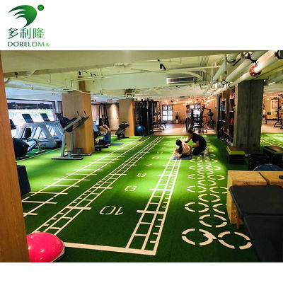 Spor anaokulunda spor salonu fitness zemini için yeşil PE Monofilament yapay çim
