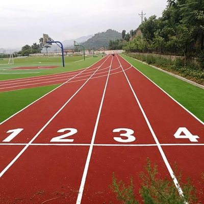10mm-15mm Yükseklik Badminton Running Way ve Track Spor Badminton için kırmızı yapay çim