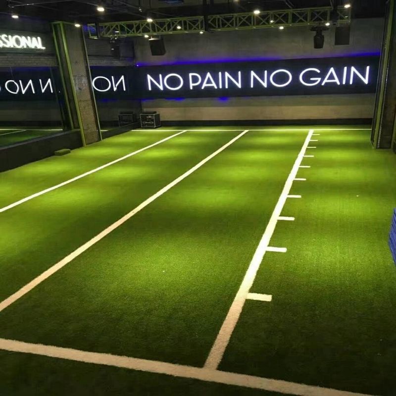 EN14904 Sertifikalı İç Yapı Fitness Sanal Çim Spor Yerleri yoğunluğu 52500